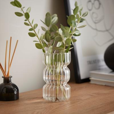 Dunelm Double Waisted Ribbed Glass Vase