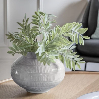 Dunelm Mawsey Large Textured Metal Vase Light Grey