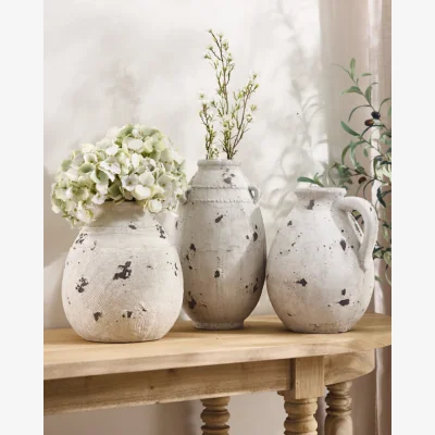 Dibor Distressed Effect Grecian Vase