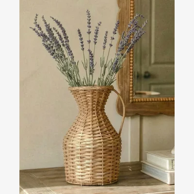 Dibor Roscoe Rattan Urn Vase