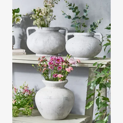 Dibor Antique Style Grey Vase Collection