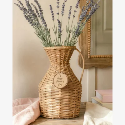 Dibor Personalised Rattan Urn Vase Gift