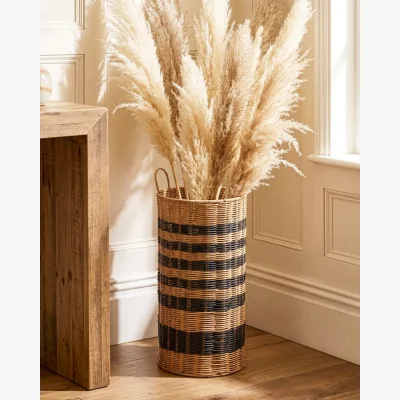 Dibor Two Tone Wicker Tall Vase