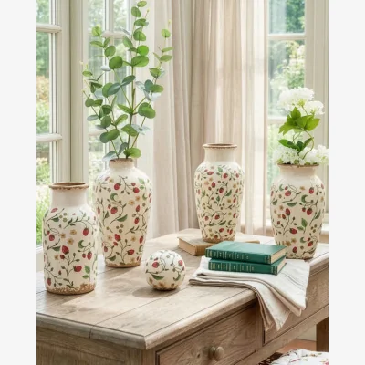 Dibor Strawberry Print Vase Collection