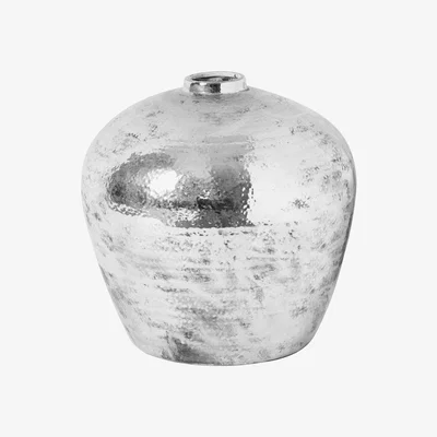 Furniture Village Hammered Vase Silver Large