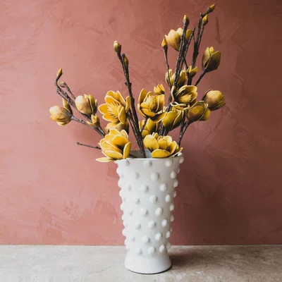 Graham & Green Tall White Bobble Vase