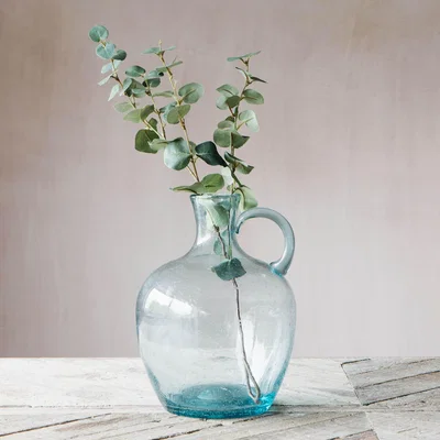 Graham & Green Round Blue Vase with Handle
