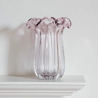 Graham & Green Kata Tall Pink Glass Vase