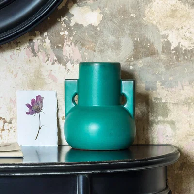 Graham & Green Teal Terracotta Vase