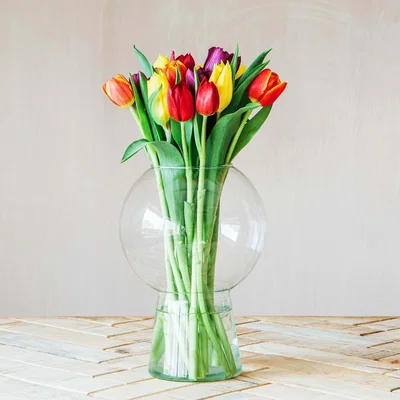 Graham & Green Short Recycled Glass Vase