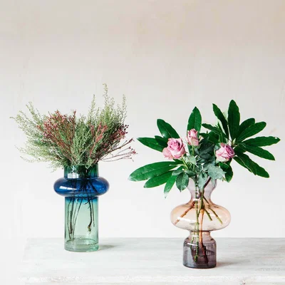 Graham & Green Smoke Ombre Glass vase