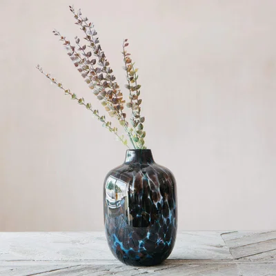 Graham & Green Graham and Green Blue Speckle Vase