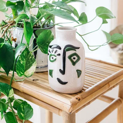 Graham & Green Extra Small Face Print Vase