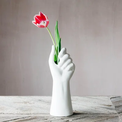 Graham & Green White Hand Vase