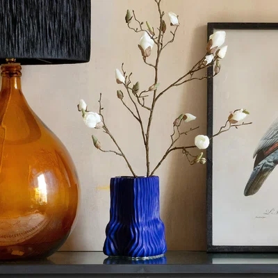 Graham & Green Electric Blue Short Trunk Vase
