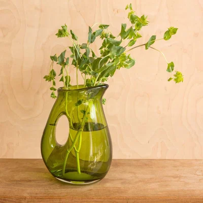 Graham & Green Moss Green Jug with Hole