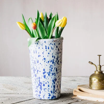Graham & Green Small Blue Splash Vase