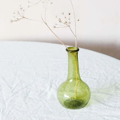 Graham & Green Green Bulb Glass Vase