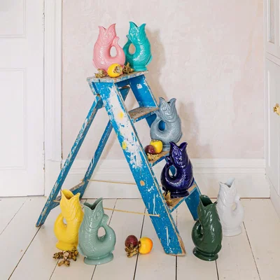 Graham & Green Cobalt Blue Gluggle Jug