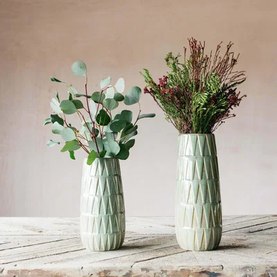 Graham & Green Medium Green Glazed Vase