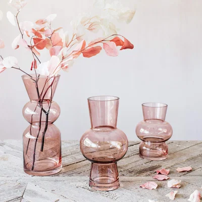 Graham & Green Graham and Green Large Pink Glass Sphere Vase