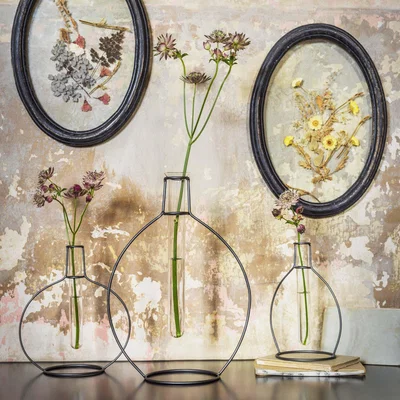 Graham & Green Round Test Tube Vase on Stand