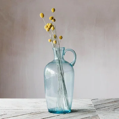 Graham & Green Tall Blue Vase with Handle