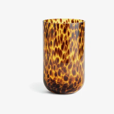 Habitat Habitat Tortoiseshell Glass Vase - Yellow & Black