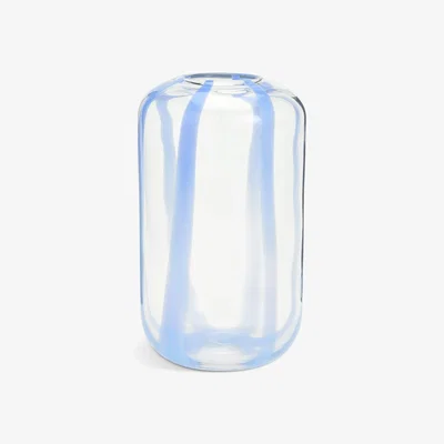 Habitat Habitat Art Glass Stripe Vase - Blue