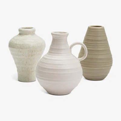 Habitat Habitat Ceramic Bud Vases - Set of 3 - Cream