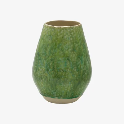 Habitat Habitat Jeju Green Reactive Glaze Ceramic Vase