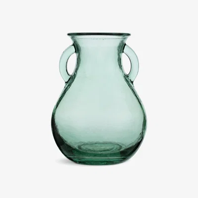 Habitat Habitat Small Handled Glass Vase - Green