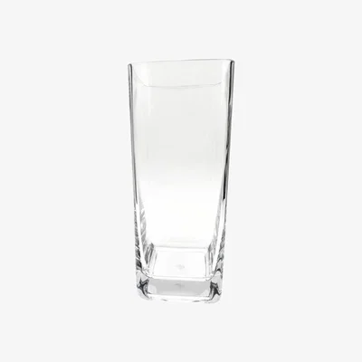 Habitat Habitat Medium Round Edge Square Glass Vase - Clear