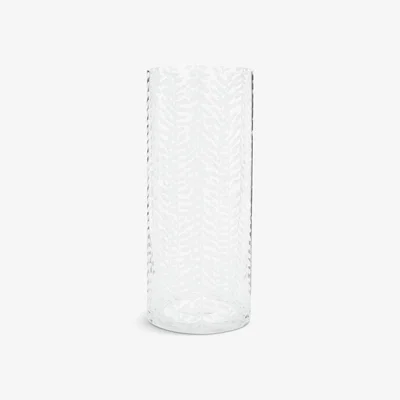 Habitat Habitat Etched Floral Glass Vase - Clear