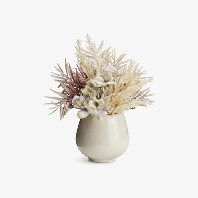 Habitat Habitat Dried Floral in Ceramic Pot - Cream
