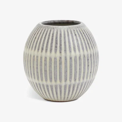 Habitat Habitat Carved Ceramic Bud Vase - Grey
