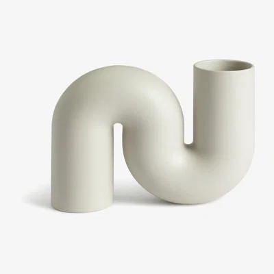 Habitat Habitat Matt 'S' Shaped Vase - Cream