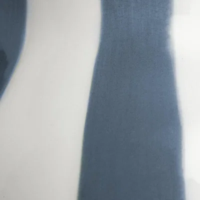 Habitat Habitat Hand Painted Stripe Vase - Blue