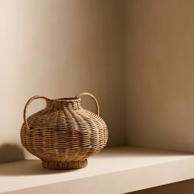 Habitat Habitat Woven Rattan Medium Vase