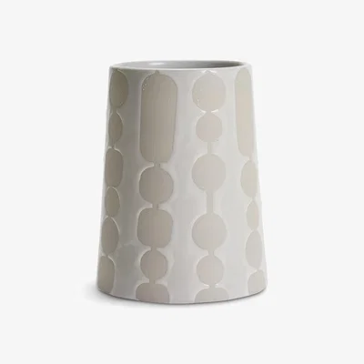 Habitat Habitat Cascais Geometric Ceramic Vase - Grey