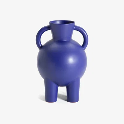 Habitat Habitat Footed Ceramic Vase - Blue