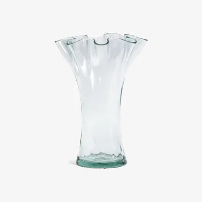 Habitat Habitat Recycled Glass Fluted Vase - Clear