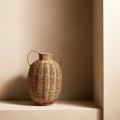 Habitat Habitat Woven Rattan Tall Vase