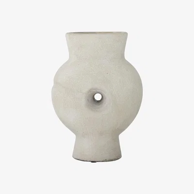 Habitat Bloomingville Chania Terracotta Vase - Cream
