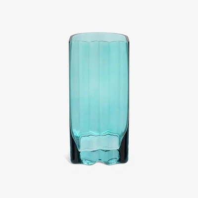 Habitat Habitat 60 Wiggle Glass Vase - Small - Blue