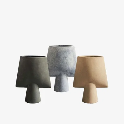 Heal's 101 Copenhagen Square Vase Sand Small - Heal's UK Furniture