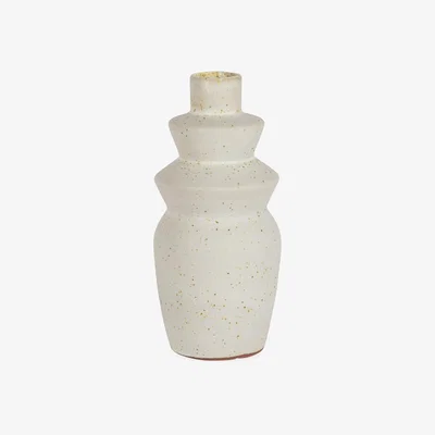 Heal's Maria Portugal Terracotta Terracotta Geo Vase White