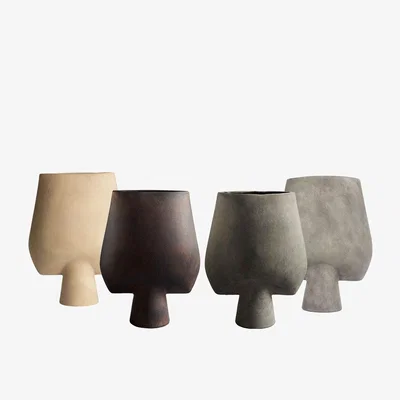 Heal's 101 Copenhagen Square Vase Dark Grey Large - Heal's UK Furniture