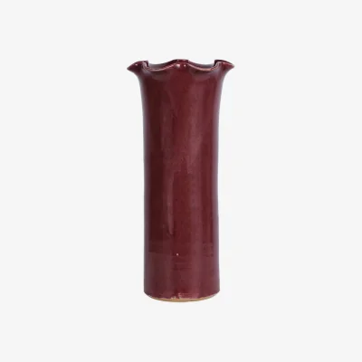 Heal's Heal's + Aylesford Clay Fluted Vase Oxblood Large