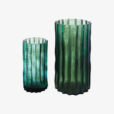 Heal's Heal's Ribbed Vase Large Green